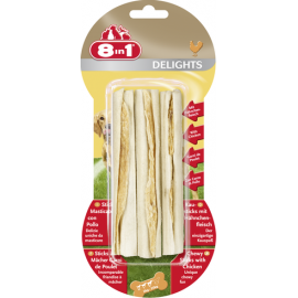 8in1 delights-палочки с курицей для мелких и средних пород, 3 шт x 13 см